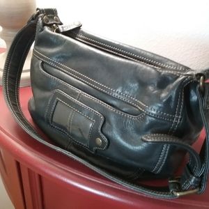 FOSSIL Leather Purse Brown Shoulder Strap